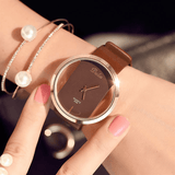 2 Pcs/Set PU Alloy Women Casual Watch Decorated Pointer Hollow Quartz Watch Bracelet