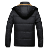 Mens Thick Warm Winter Fleece Hooded Jacket Black Big Pocket Coats