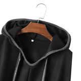 Mens Sleevless Oversized Casual Black Hooded Cloak Cape Coats